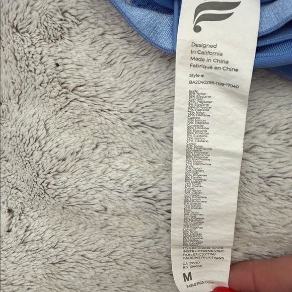 Fabletics Blue Front-Closure Bra - Picture 3 of 3